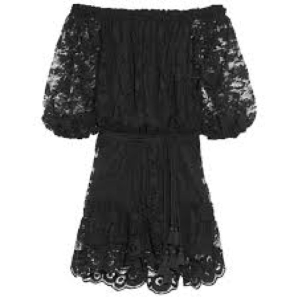 Chloe Runway Black Lace Dress - Picture 2 of 7